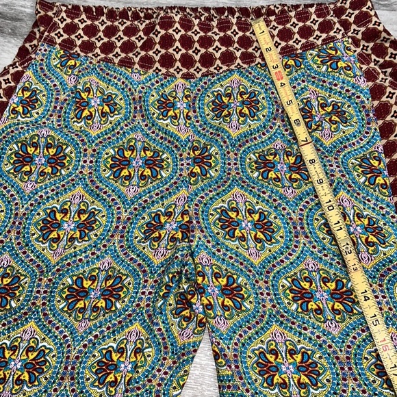 Blue Epic Bohemian Artsy Hippie Coastal Flowy Pocket Pants Yoga Joggers - Picture 9 of 13